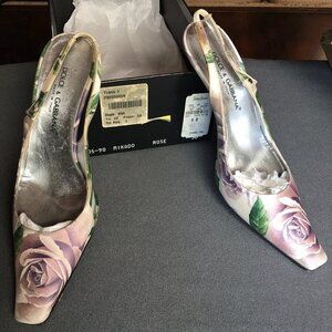 Dolce & Gabbana Mikado Rose silk shoes
